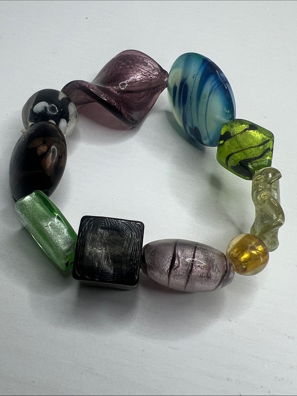 Vintage Glass Beaded Stretchable Bracelet